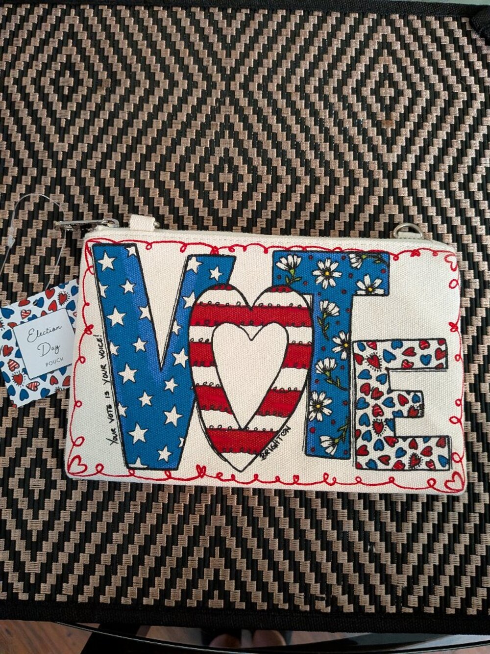 Brighton Election Day Pouch 2024 VOTE  Clutch Bag NEW